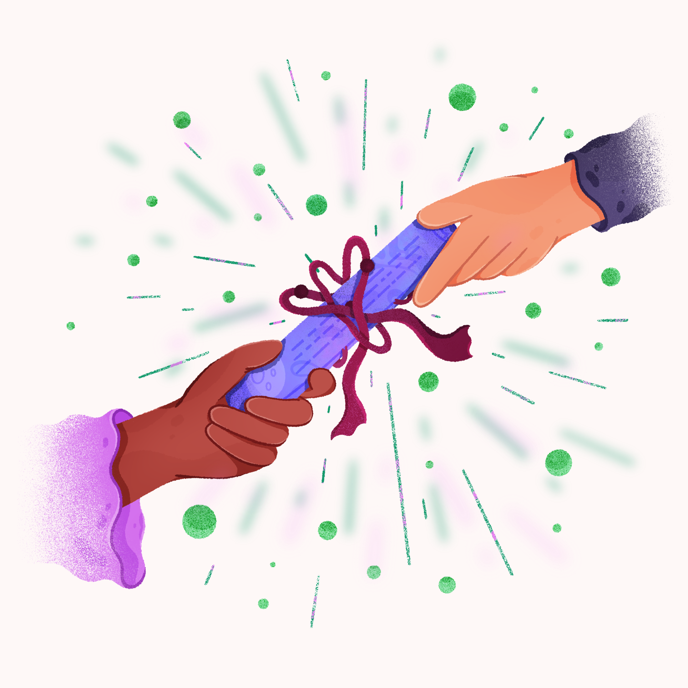 Illustration of a student receiving their diploma