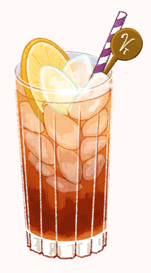 Illustration of a glass of iced tea