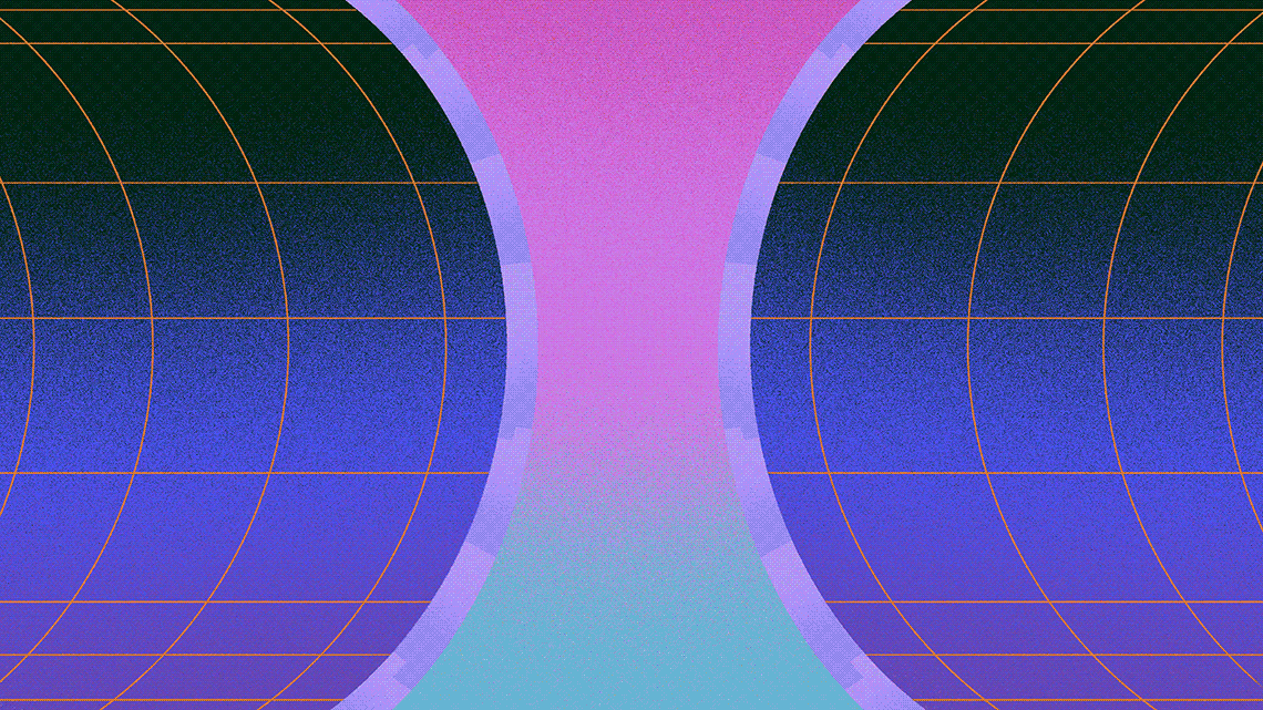 Animation of particles colliding