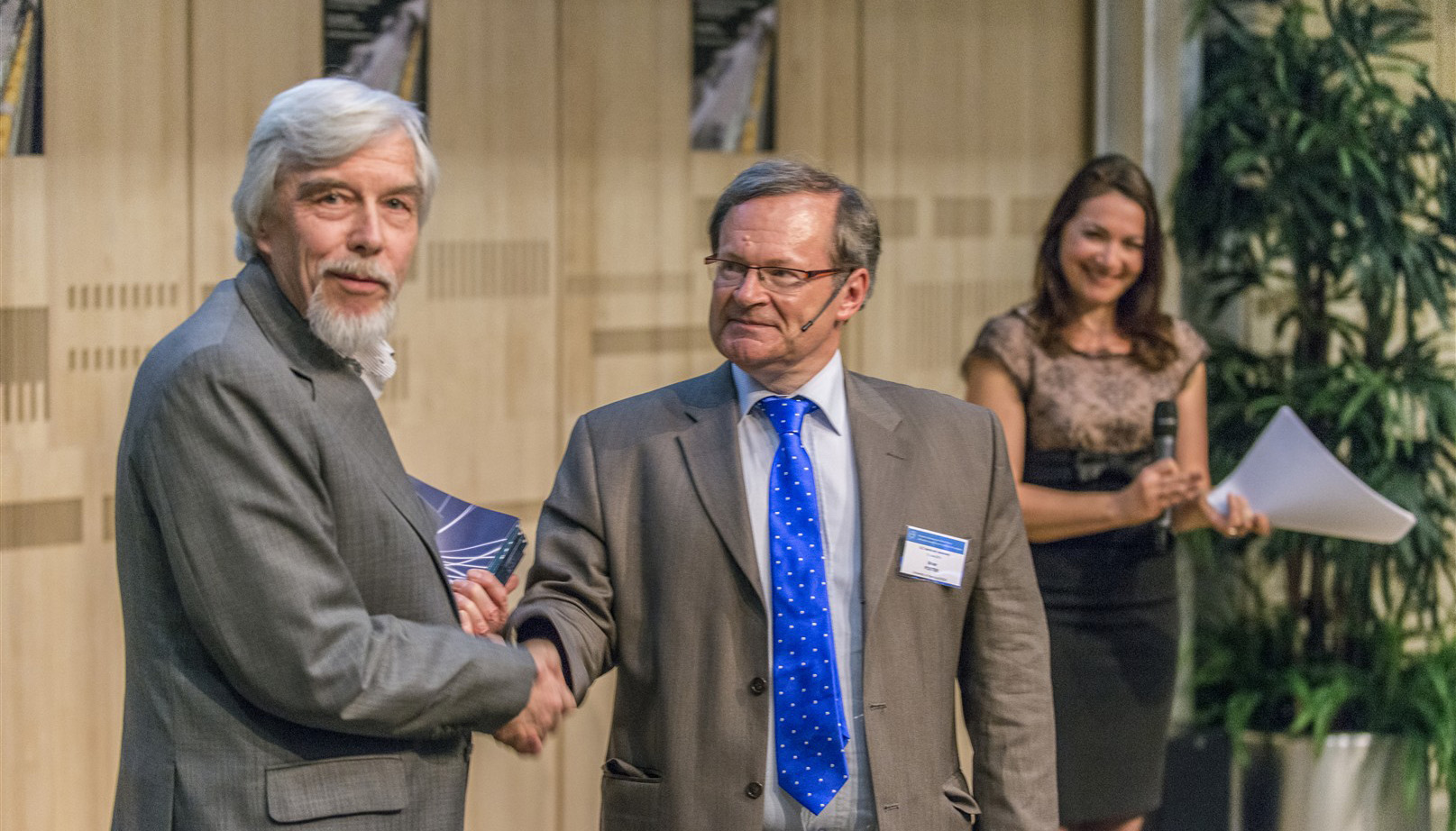 Photo of CERN ILC TDR handoff