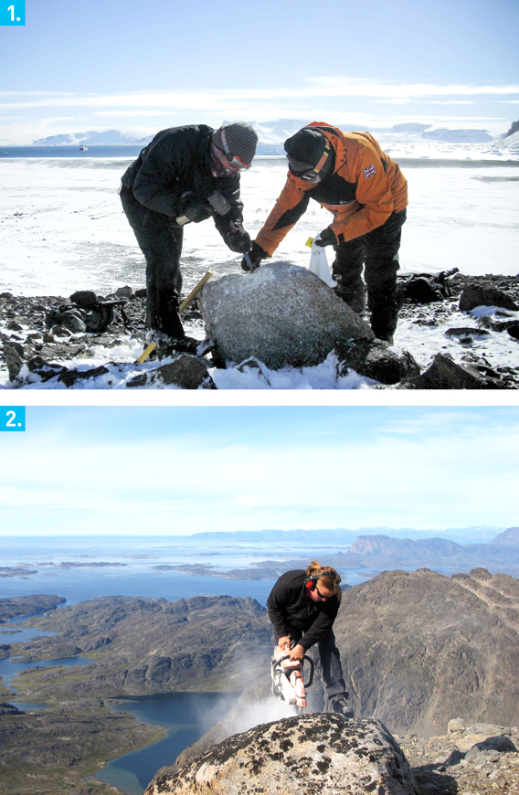 Two stacked photos of Glacier Chisel1