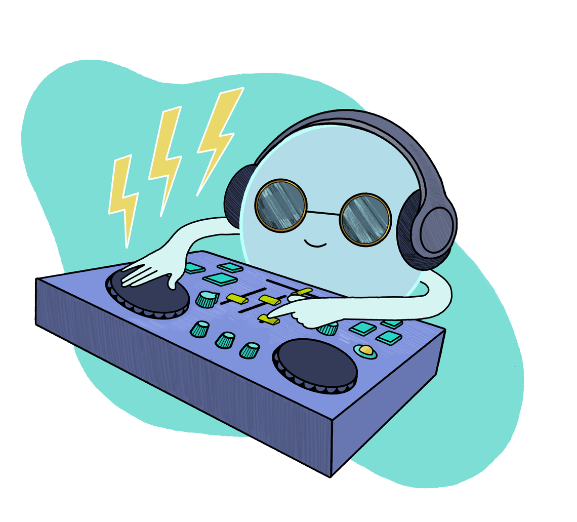 Particle rocks out to boombox with 18 dials