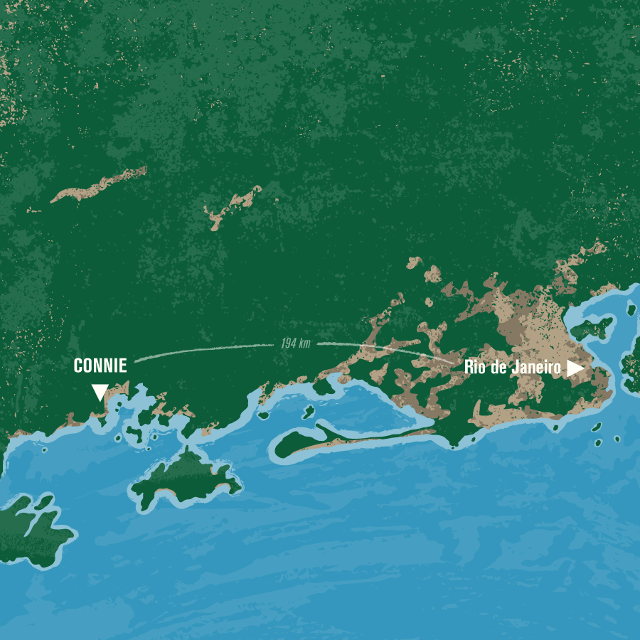 Map indicating CONNIE location relative to Rio de Janeiro