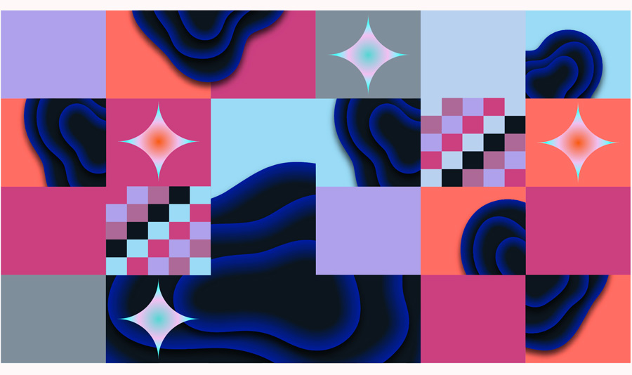 Dark matter map tiles