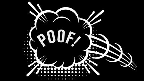 Proton decay "POOF!" graphic
