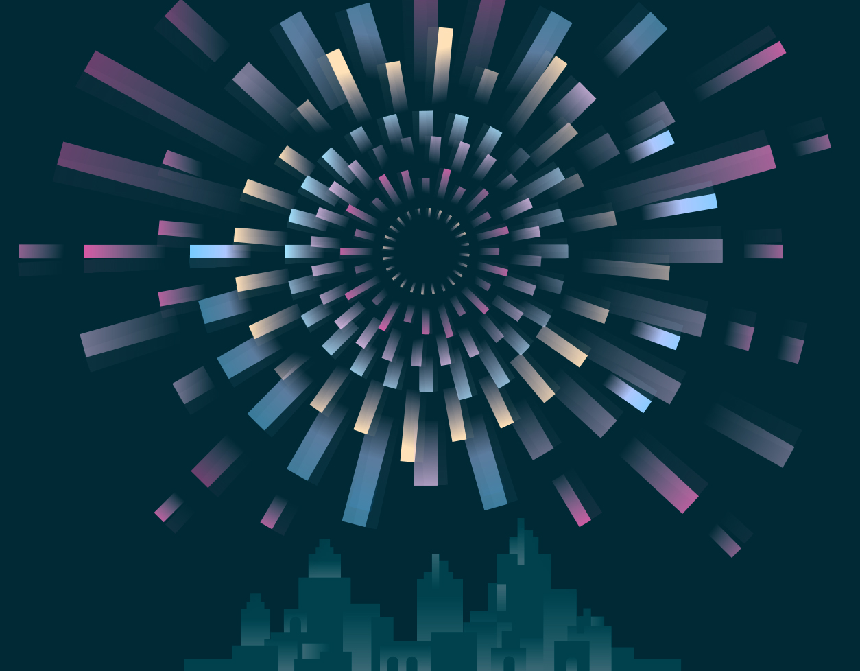 Illustration of Universe Fireworks