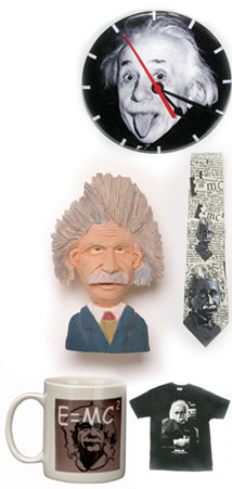 Einstein clock, tie, mug, t-shirt