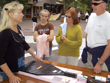 Cheryl Brooks (left) is a teacher in the QuarkNet program