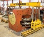 In September, workers disassembled the magnet