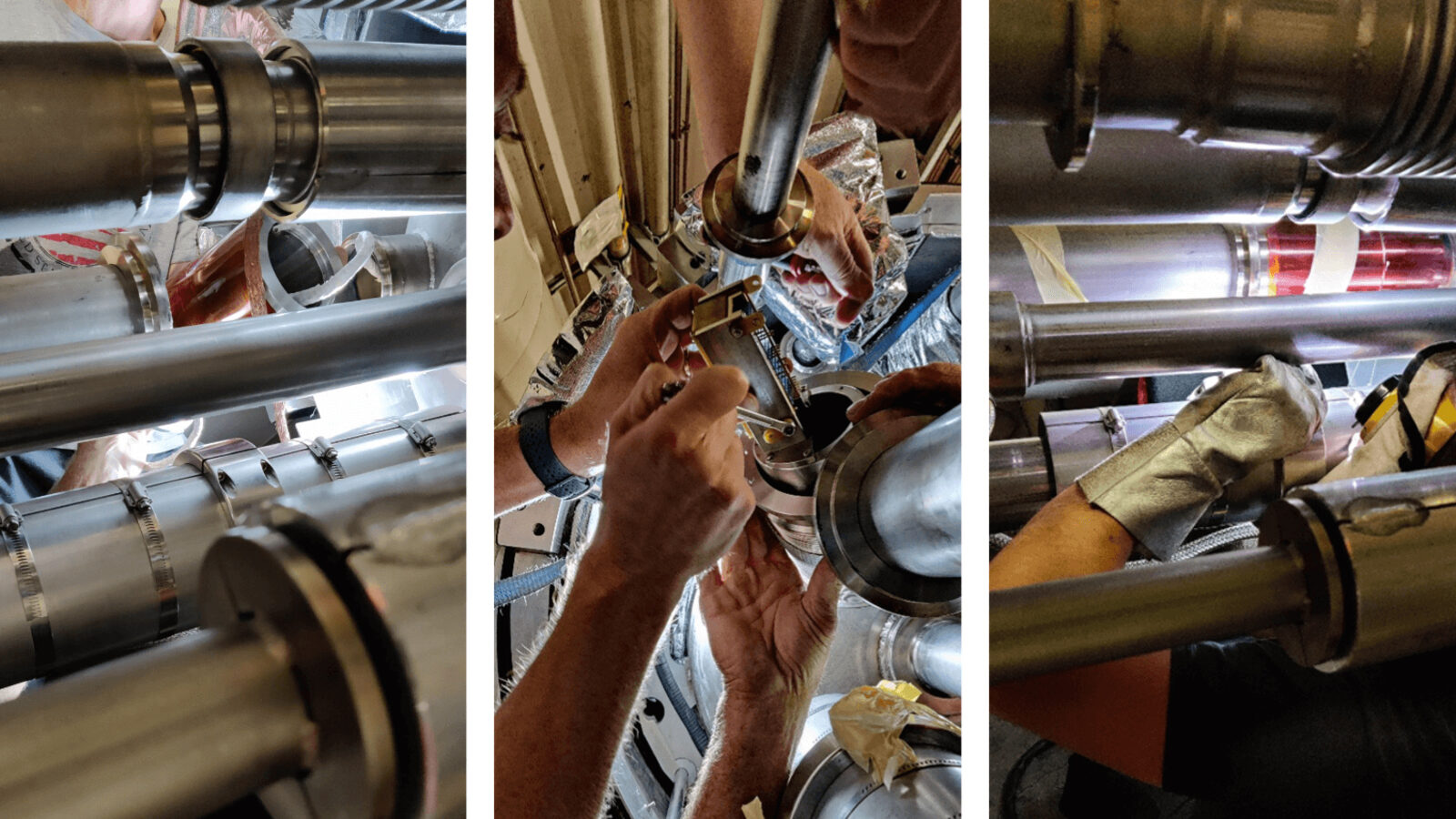 Images of the LHC under repair