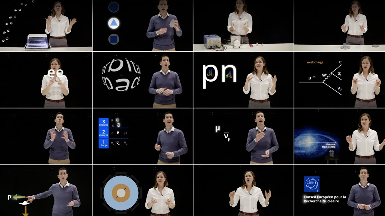 Composite image of teachers teaching physics online