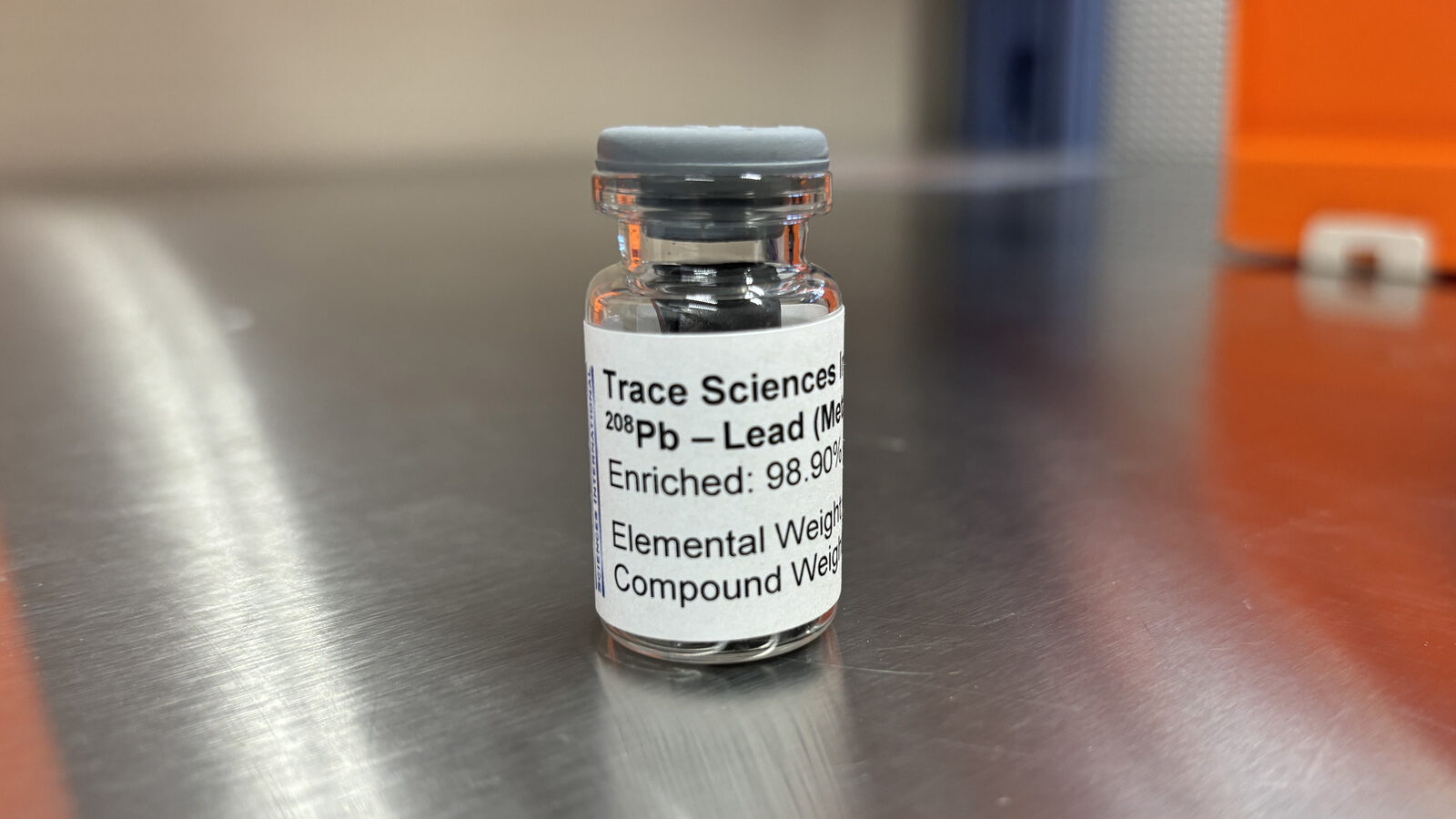 A small bottle of lead