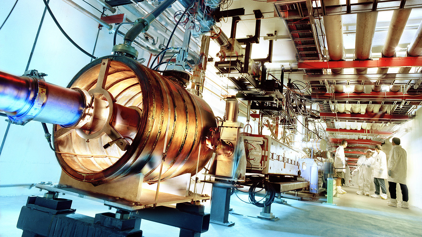 Main Injector accelerator with technicians