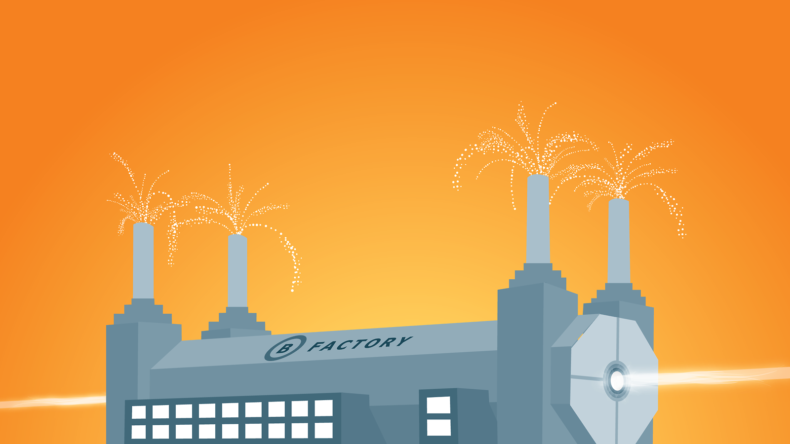 An illustration of a factory