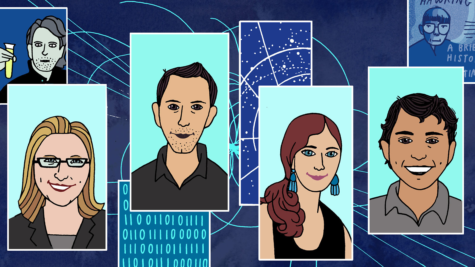 Illustration of Joanna Weng, Andrew Hard, Géraldine Conti, and Manuel Olmedo