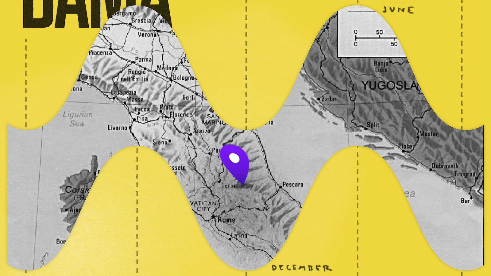 A point on a map
