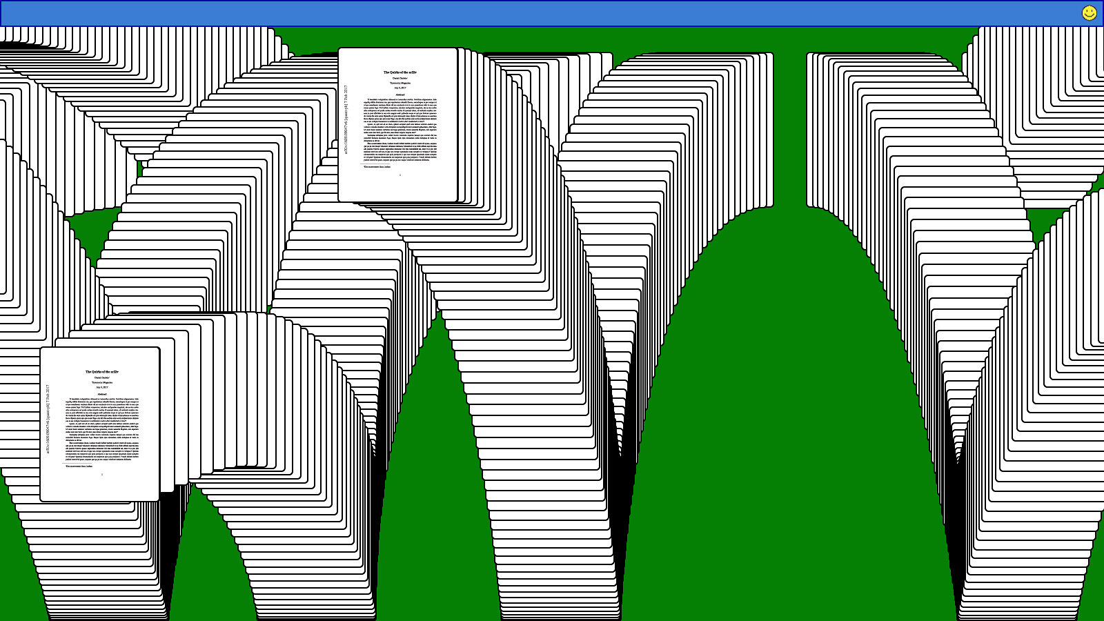 Illustration of cards bouncing that looks like a win in a game of solitary online