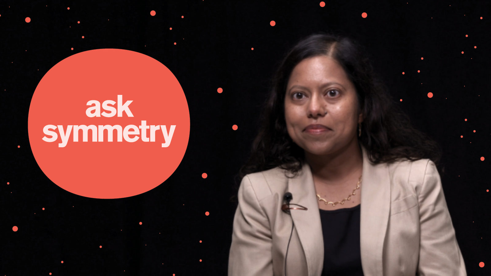 Freeze frame of physicist Tulika Bose