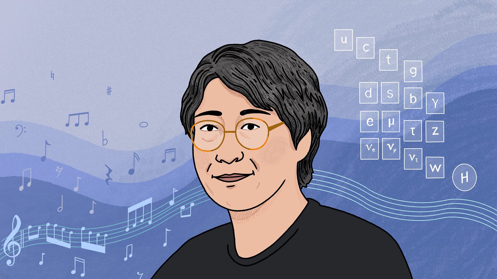 Illustration of Hitoshi Murayama