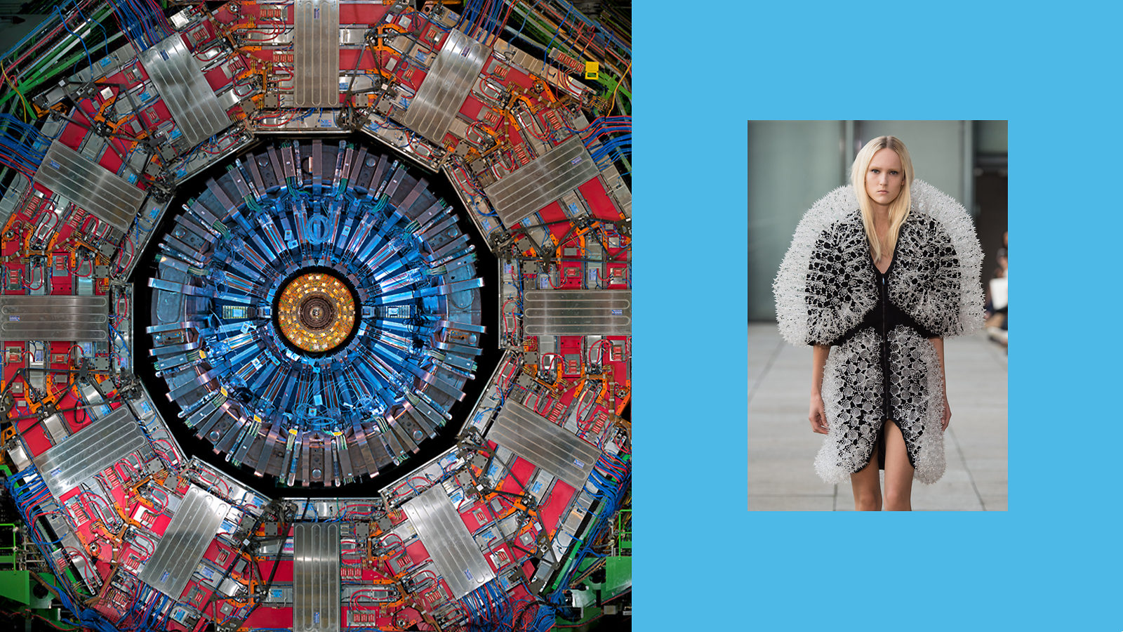 A designer dress and a particle detector