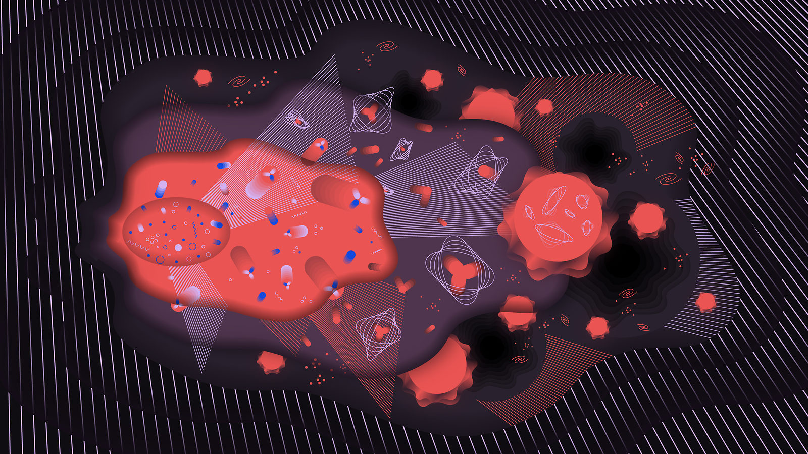 Dark matter cloud in space