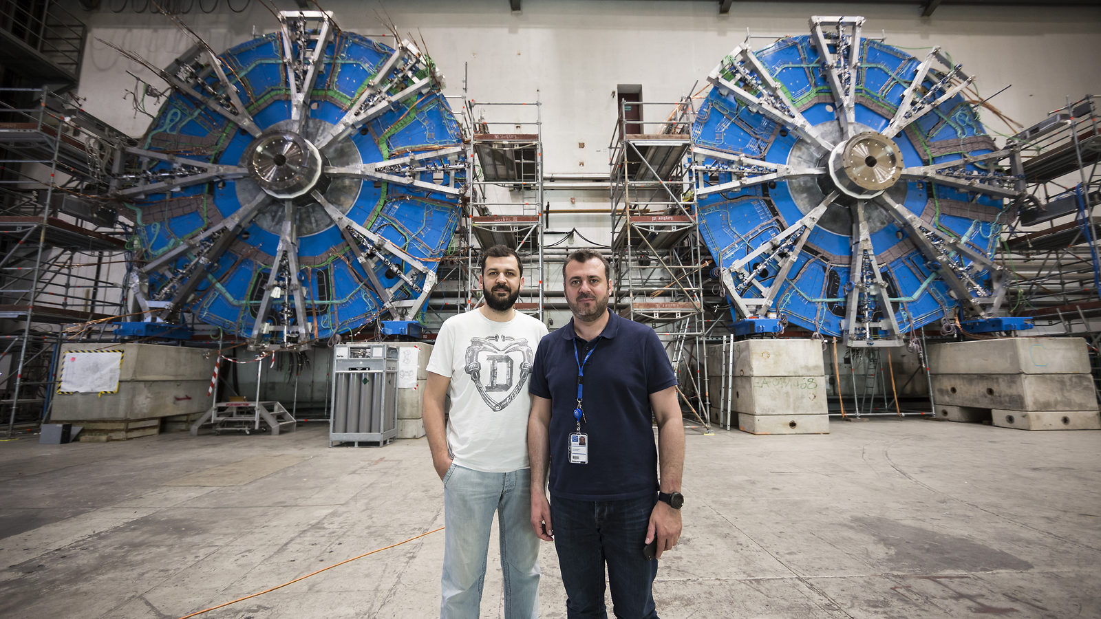 Konstantinos and George at CERN