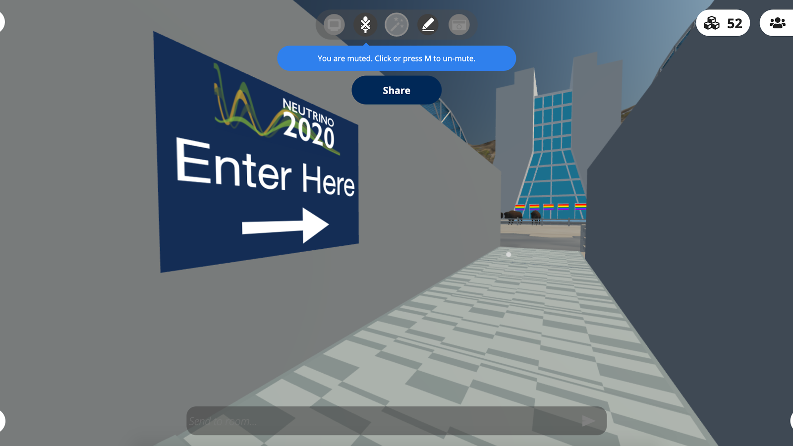 Virtual enter here sign