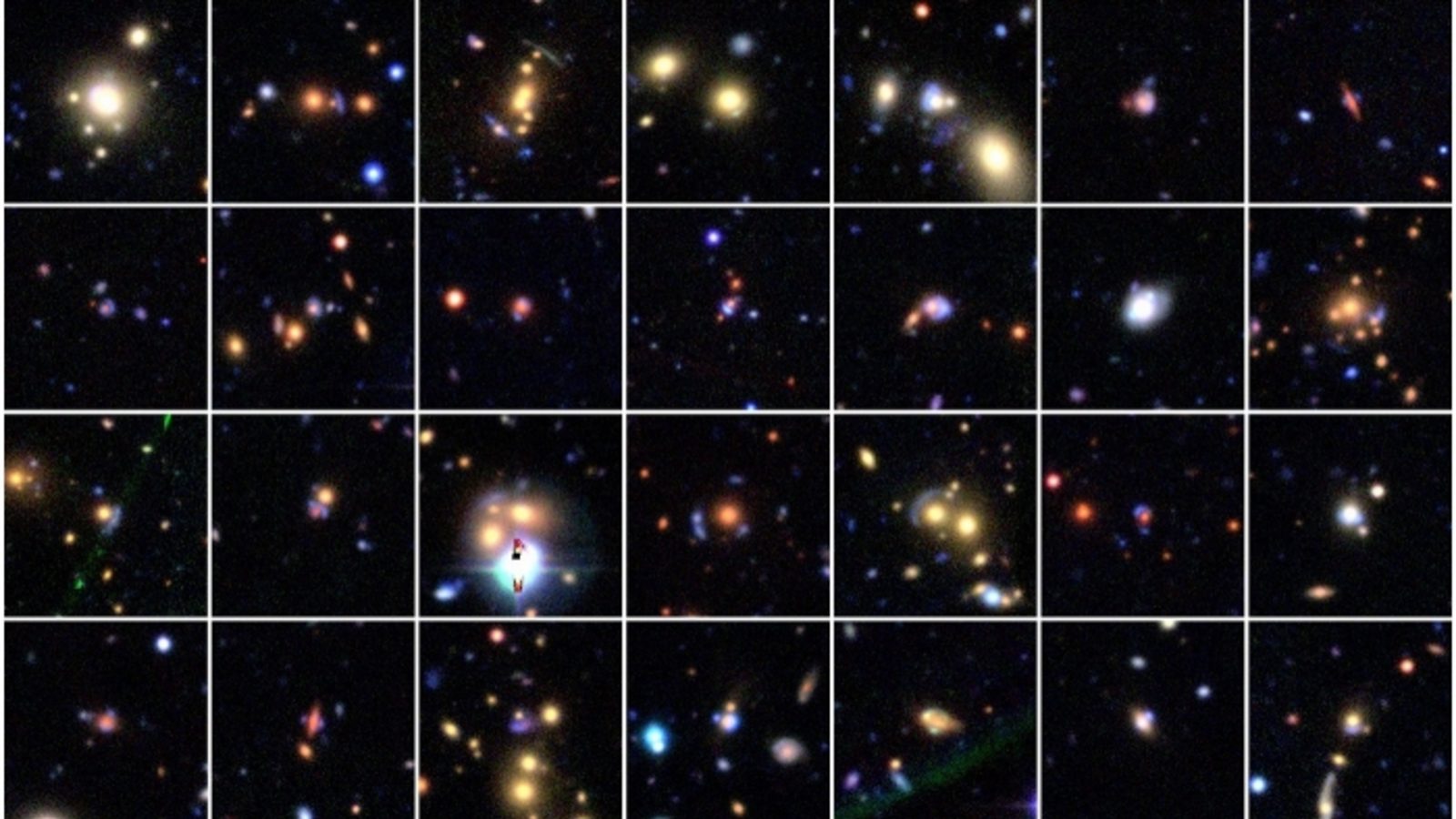 Photo of space warps lenses