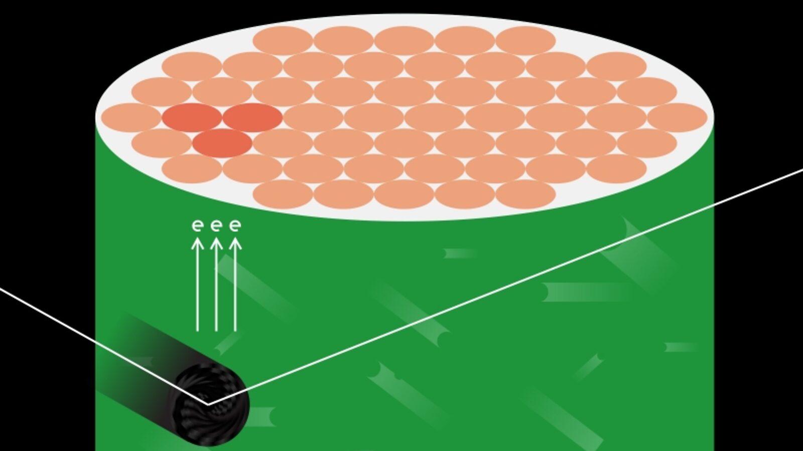 Illustration of dark matter experiment