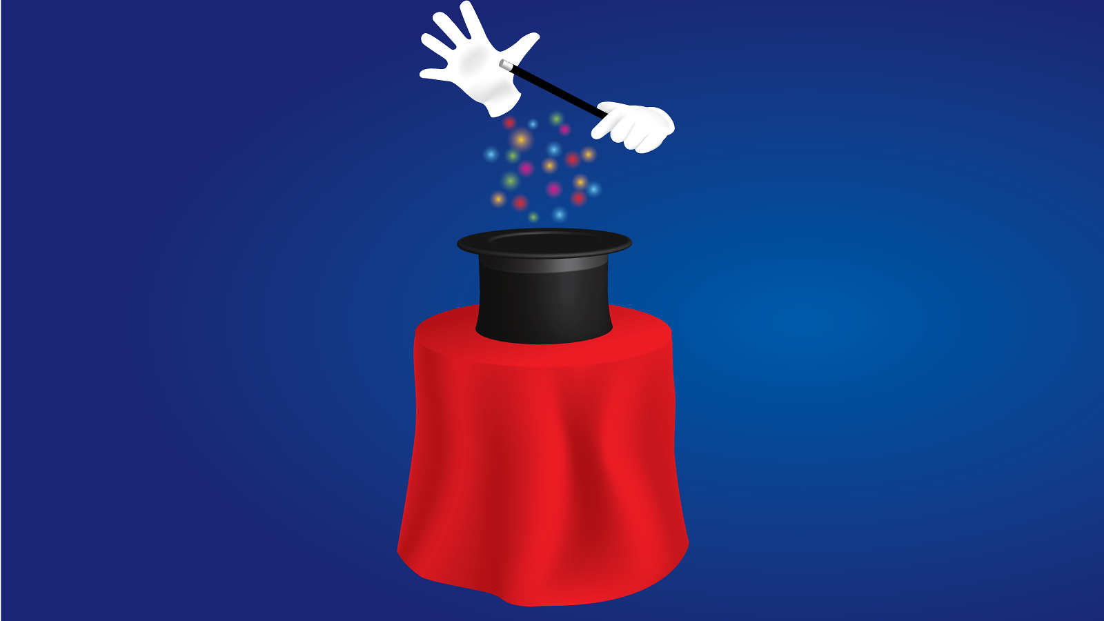 Illustration of an invisible magician