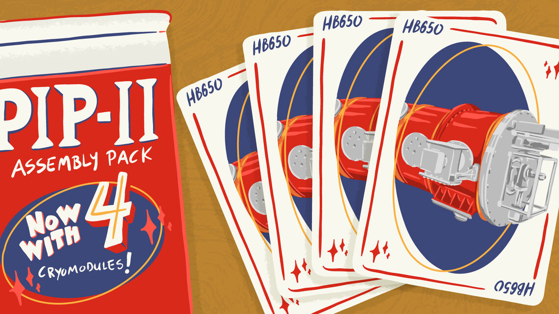 Illustration of cryomodule playing cards