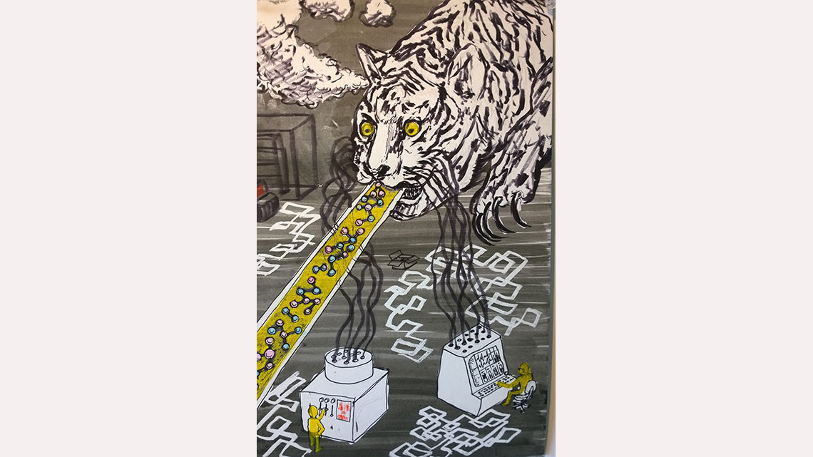 Photo of “Tigress,” by Nick Morrison of Emily Carr University of Art & Design in partnership with TRIUMF