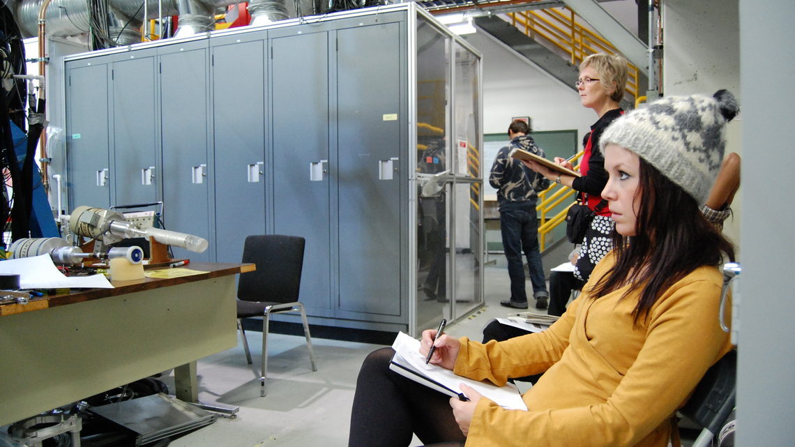 Photo of Emily Carr University of Art & Design students at TRIUMF