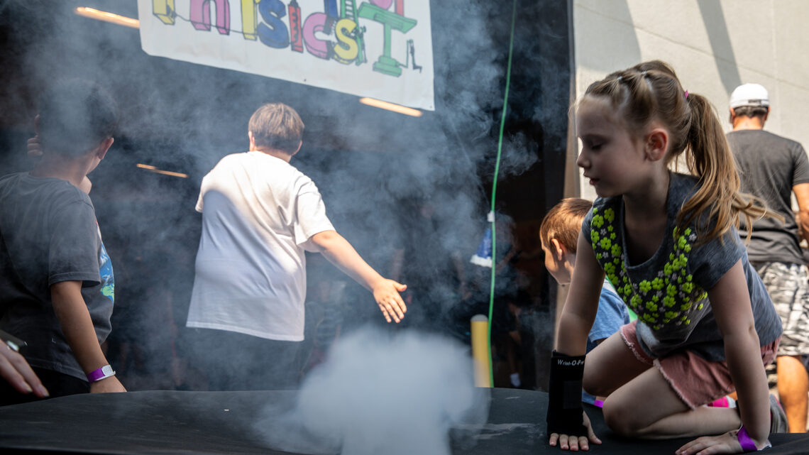 Children enjoy science learning and play with the Little Shop of Physics 