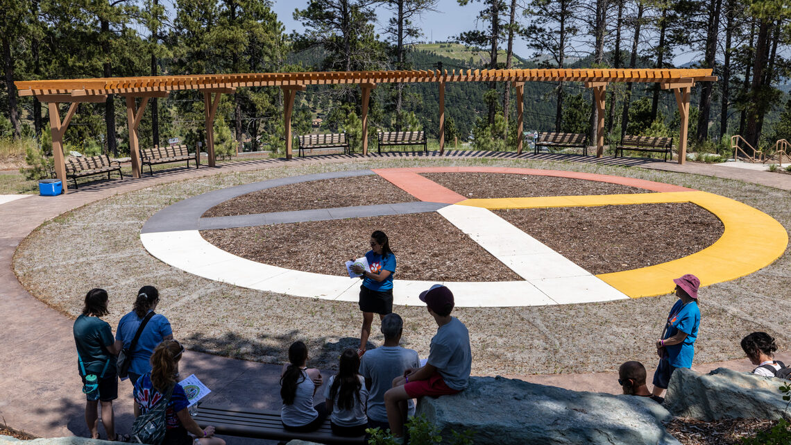 People enjoy SURF's ethnobotonical garden Čhaŋgléška Wakȟáŋ.