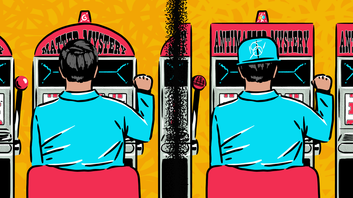 Illustration of two nearly identical slot machine players that have slight differences