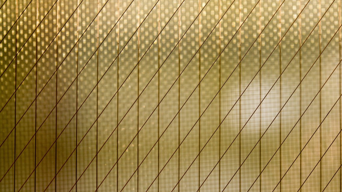 A close up view of an anode plane assembly