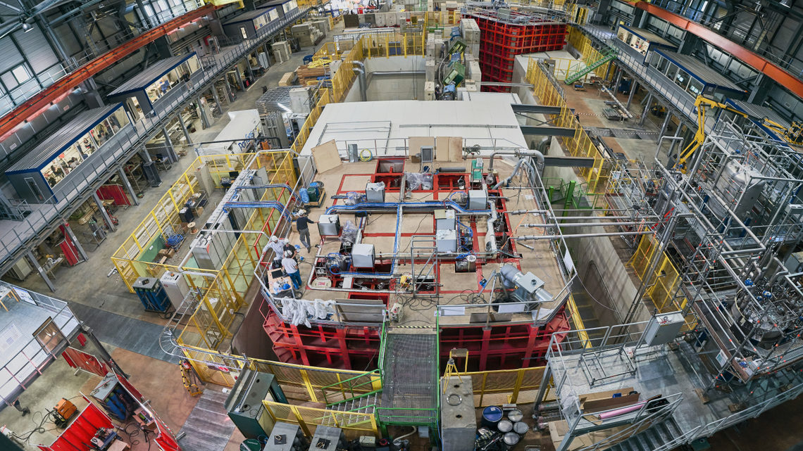 A view of the detectors from above