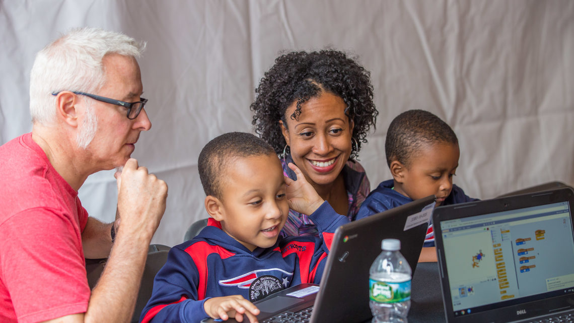 Scientists helping children take part in e-learning