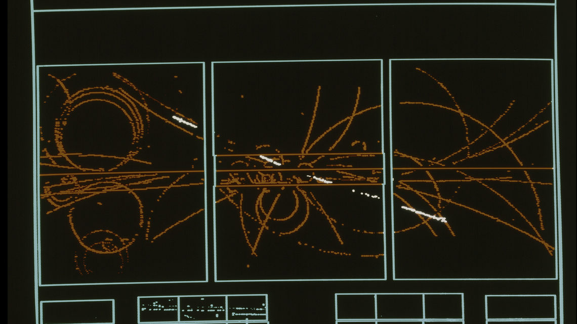 Display of an event in UA1.