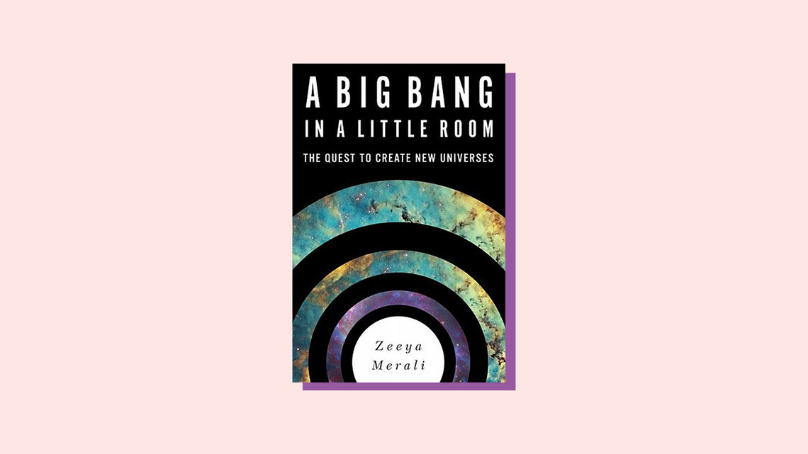 Illustration of book cover for A Big Bang in a Little Room: The Quest to Create New Universes, by Zeeya Merali