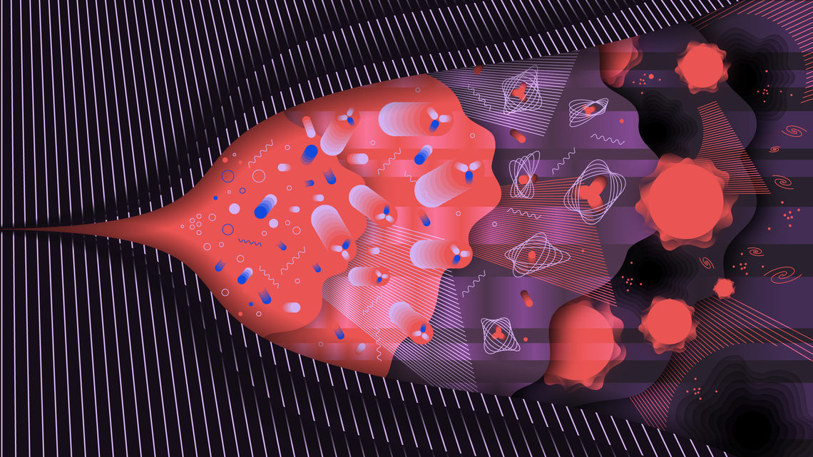 Expansion of particles in the cosmos 