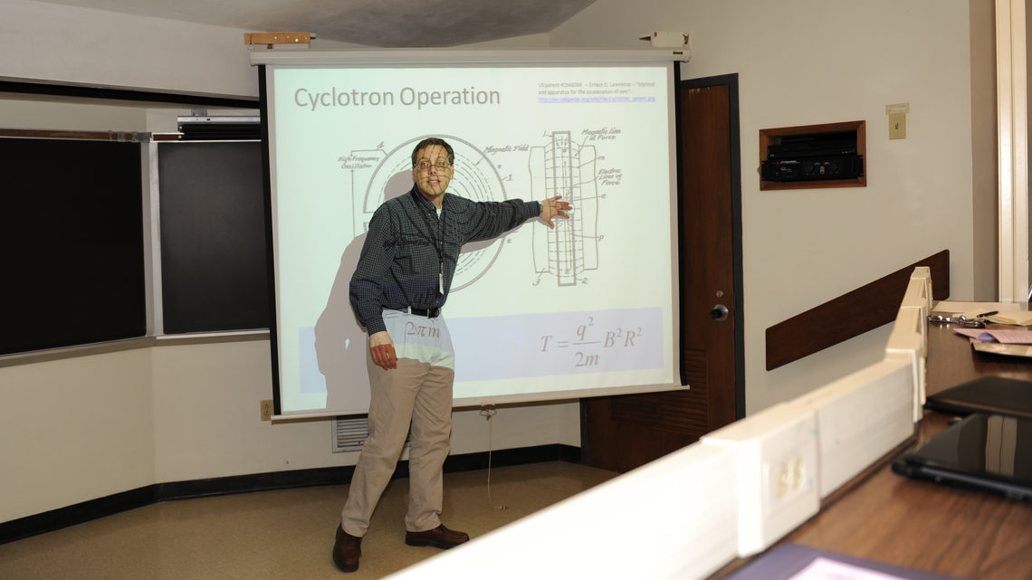 Mark Yuly delivers a presentation