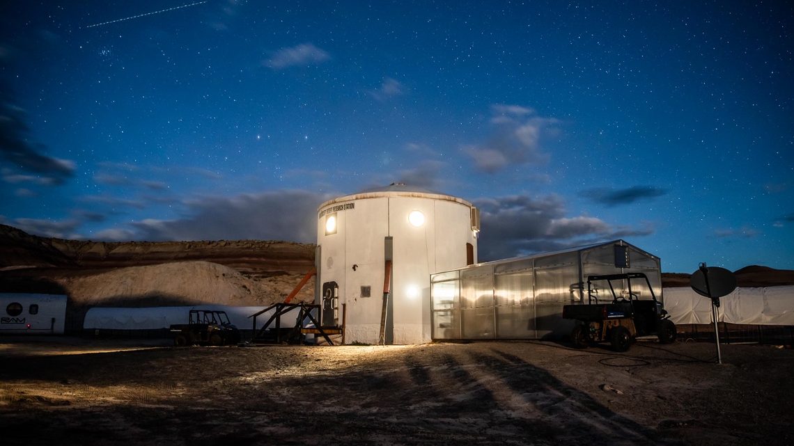 The base at night