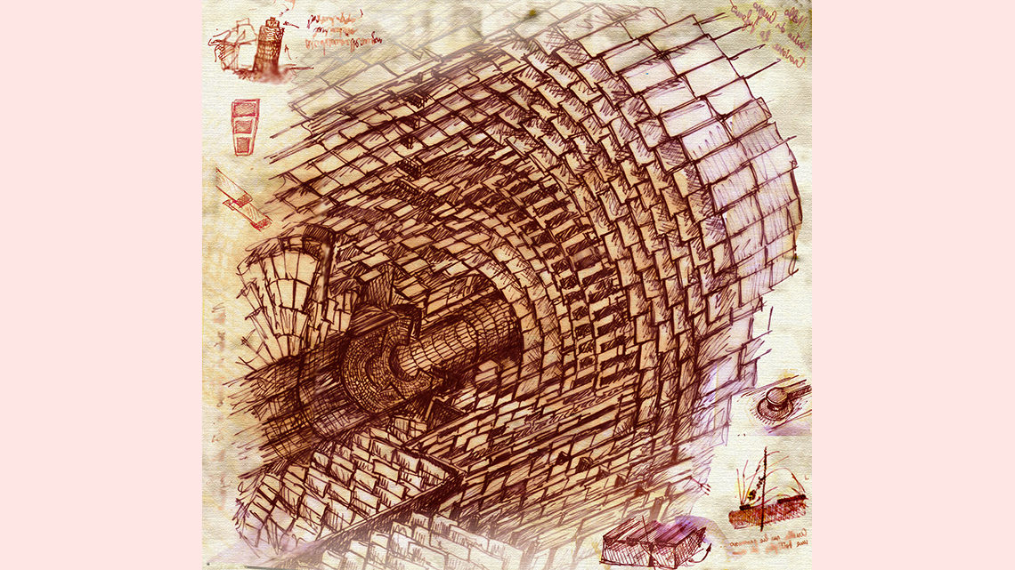 Illustration of the interior of the CMS detector