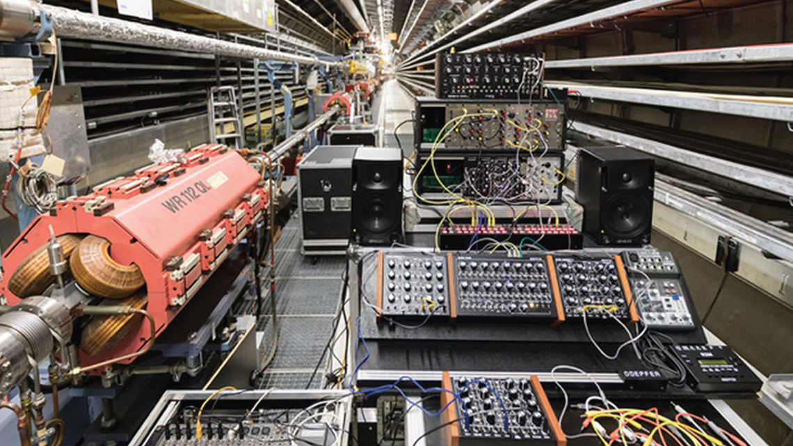Photo of the HERA accelerator tunnel