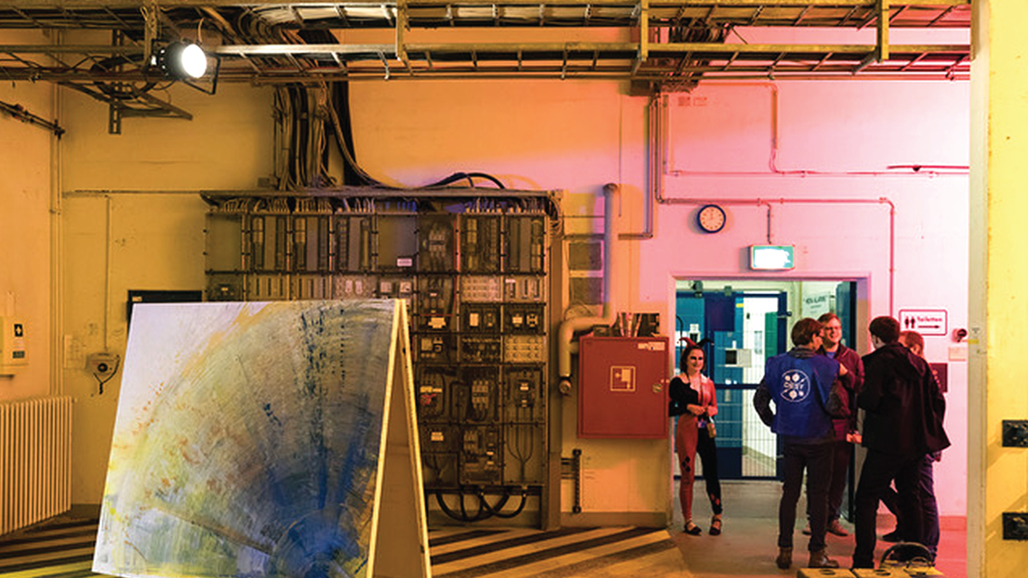 Photo of the German laboratory DESY turned into an art gallery for Dark Matter Day