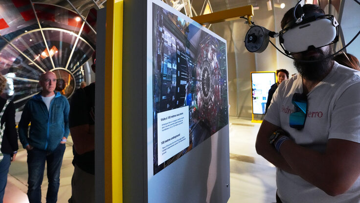 A man wears a VR headset