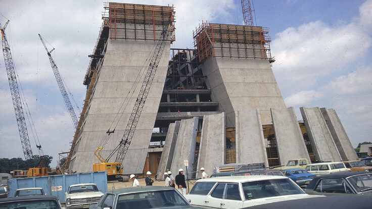 Wilson Hall under construction