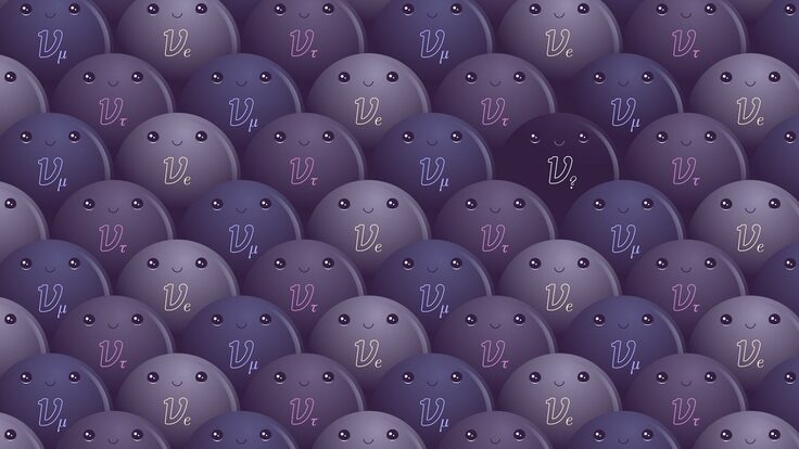 Field of tau, muon, electron neutrinos with one hidden neutrino 
